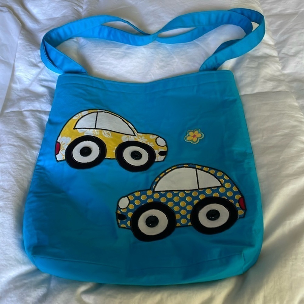 Handmade/ Hand Crafted | Sewn | Blue | Volkswagen Tote | Unique | Original